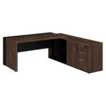 Mesa PRESIDENTE c/ Armário Pedestal – 1,82×1,80m MARSALA / PRETO – 23483 Magazine Office 7