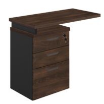 Mesa AUXILIAR c/ 03 Gavetas Pedestal MARSALA/PRETO – 51017 Magazine Office