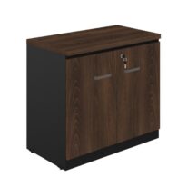 Armário Baixo com 02 Portas – 0,80×0,72×0,45 m MARSALA / PRETO – 51008 Magazine Office