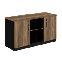 Armário Baixo GOLD Credenza ESPECIAL – 1,60×0,72×0,45m NOGALSEVILHA / PRETO – 23502 Magazine Office