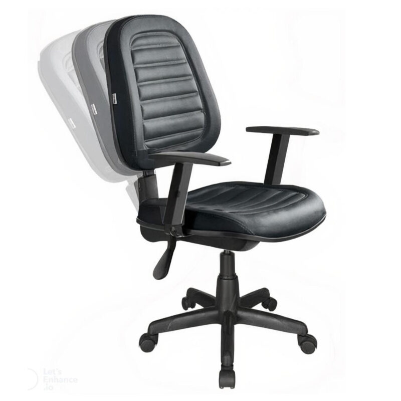 Cadeira Diretorzinha Back System Costurado C/ Braços Reguláveis – Cor Preto 32996 Magazine Office 2