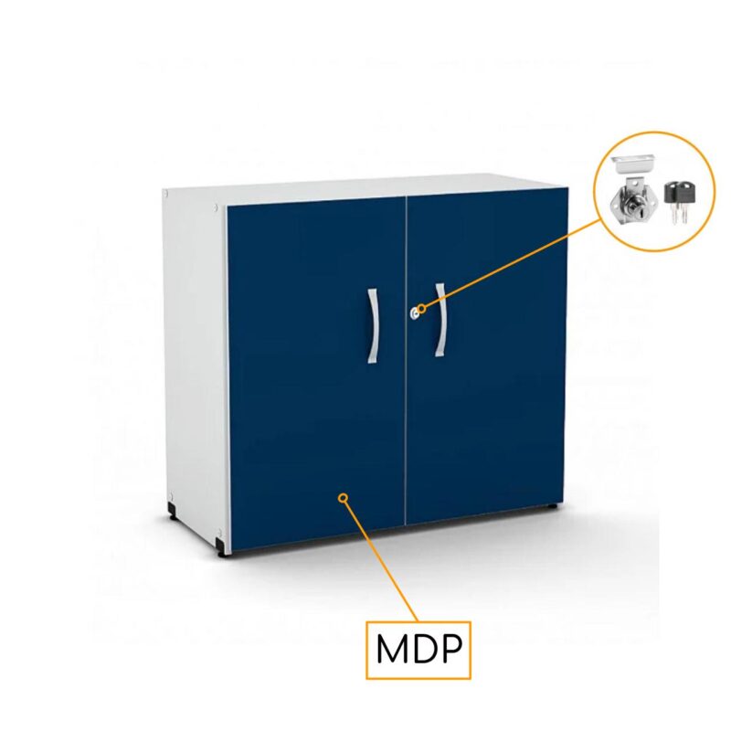 Armário Baixo com 02 Portas – 0,80×0,42×0,75m – PMD – AZU/CZ – 44103 Magazine Office 4